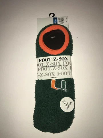 University of Miami Hurricanes Fuzzy Socks-NCAA Unisex Slipper Socks Cover