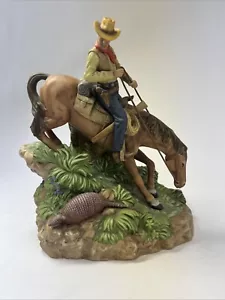 Jim Beam Cowboy Bronco Armadillo Decanter LE 1000 1994 Dallas TX *Slight Damage* - Picture 1 of 24