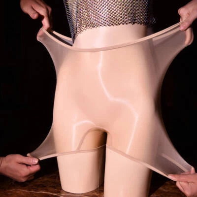 Calzoncillos boxer ultrafinos transparentes brillantes de talla grande para mujer ropa interior bragas lencería Foto 1 de 4