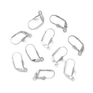 10 PIEZAS Pendientes de aro trasero con palanca de acero inoxidable 19x9,5 mm Componentes de auriculares - Imagen 1 de 4