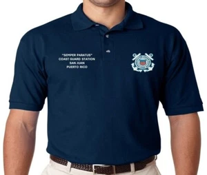 COAST GUARD STATION SAN JUAN* PUERTO RICO *POLO EMBROIDERED.OFFICIALLY LICENSED - Picture 1 of 9