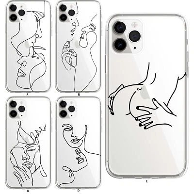 Art Line Face Abstract Geometric Phone Case For iphone 11 12 13 14 Pro Max XR 7 - Image 1 of 4