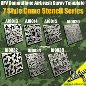 Modello stencil aerografo mimetico digitale AFV per dettagli militari Gundam - Foto 1 di 17