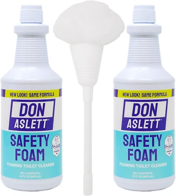 Johnny Mop & Safety Foam Toilet Bowl Cleaner (Two 32 Oz Bottles) Set | Acidic De - Image 1 of 4