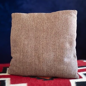 Brooks Brothers 2er Set Vintage Wolle Fischgrät Tweed Kissen 16x16 - Bild 1 von 5