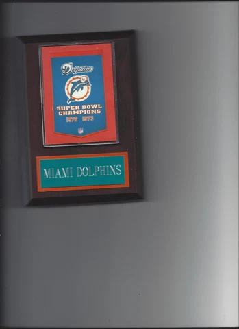 MIAMI DOLPHINS SUPER BOWL CHAMPS PLAQUE FOOTBALL NFL Cover