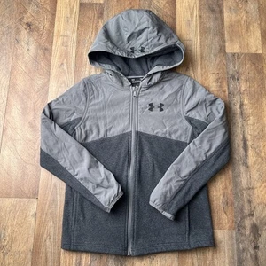 Under Armour Heathered North Rim Microfleece Jacket Boys Medium Gray Athletic - Picture 1 of 12