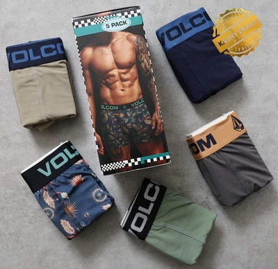 VOLCOM 5-Pack Performance Soft Boxer Briefs - S - Multi - Image 1 of 4