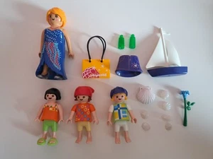Playmobil Strand Urlaub Kinder, Mutter, Muscheln, Tsche, Boot, ... - Bild 1 von 2