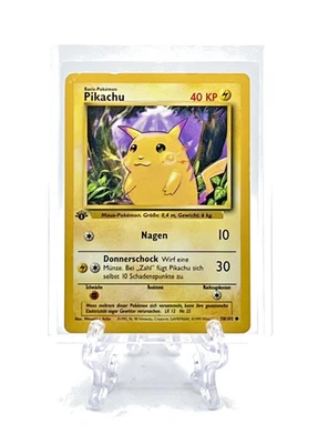 PIKACHU 1999 Pokemon TCG 1st Edition Germany #58/102 YELLOW CHEEKS ***CONDITION - Image 1 of 3