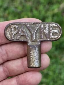 Vtg PAYNE Wind Up Clock Key Old Wall Mantle Winding Key Part Rare * See Pics - Picture 1 of 8