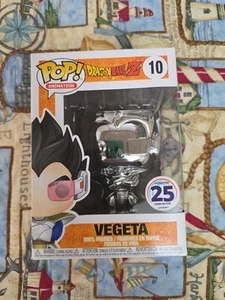 Funko Pop! Animation Dragon Ball Z Vegeta #10 Silver Chrome Funimation Exclusive - Picture 1 of 4
