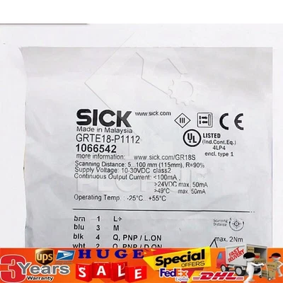 Z 1PCS NEW SICK GRTE18-P1112 Photoelectric sensor - Image 1 of 3