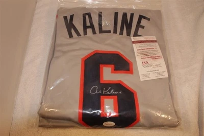 JERSEY AL KALINE AUTOGRAFIADO TALLA COMPLETA XL AUTENTICACIÓN JSA TIGRES DETROIT Foto 1 de 3