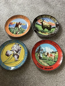 BIA Cordon Bleu 6.75” Porcelain Cheese Label Plates – Set of 4 w/ Box – 2009 - Picture 1 of 6