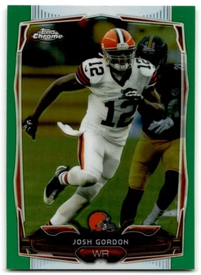2014 Topps Chrome Green Refractor Josh Gordon Cleveland Browns #55 - Image 1 of 2