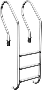 Escalera piscina 3 peldanos acero inoxidable antideslizante para piscinas 330Lbs - Bild 1 von 12