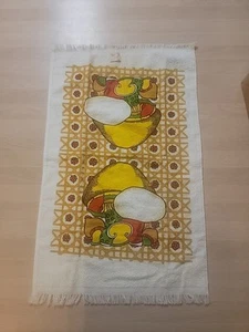Homecare Mushroom Dish Towel MCM 60s 70s Unused With Zayre Price Tag Vintage  - Picture 1 of 5