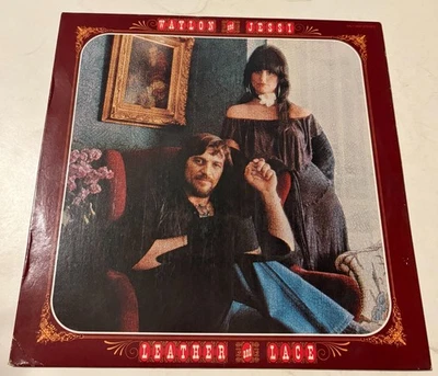 Waylon And Jessi  Leather And Lace  1981   RCA Victor AAL1-3931   Country  EX - Image 1 of 4