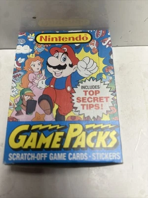 1989 Topps Nintendo Game Packs Cards Wax Box Mario Zelda NES Scratch off - Image 1 of 4