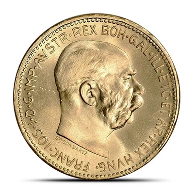 1915 20 Corona Austrian Gold Coin (AU+, Restrike) - Image 1 of 2