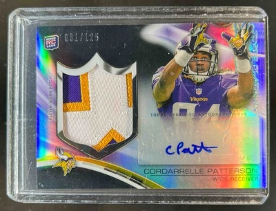 2013 Topps Platinum Cordarrelle Patterson Rookie Patch Auto Black Refractor /125 - Image 1 of 2