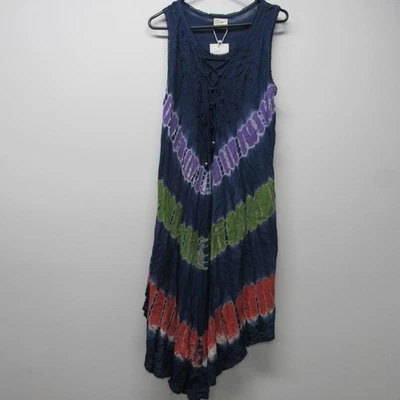 NWT Exist Tie Dye Gauze Beach Swim Cruise Dress Cover-up One Size Up to 2X $49 — 第 1/4 张图片
