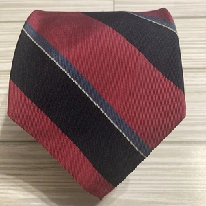 Robert Talbott Repp Krawatte für Benjamins rot, schwarz, blaue Seide, USA - Bild 1 von 6