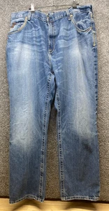 Ariat M5 Straight Mens 44 x 32 (44 x 31) Thick Stitch Blue Washed Cowboy Western - Picture 1 of 13