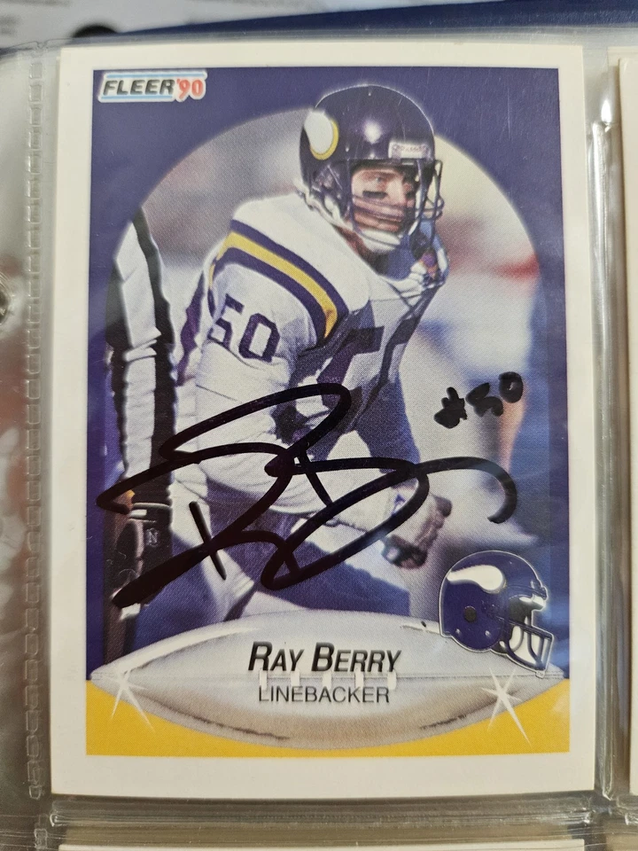 1990 Fleer #94 Ray Berry Signed Autographed Football Card Vikings - Image 1 of 1