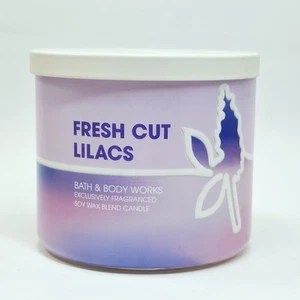 (NEW) FRESH CUT LILACS Bath & Body Works 3 Wick Candle 14.5OZ - FREE SHIPPING - Picture 1 of 7