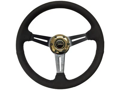 Ford Falcon 1965-70 kit de volante de gamuza de 6 pernos, edición limitada botón dorado Foto 1 de 4