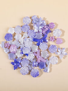 30Pcs Charms Plastic Animal Flower Pendant Beads For Jewelry Necklace Making DIY