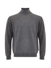 FERRANTE Elegant Grey Wool Turtleneck Men's Sweater Authentic