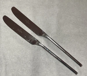 2 Villeroy & Boch NEW WAVE Dinner Knives Glossy 18/10 Stainless Flatware - Picture 1 of 12