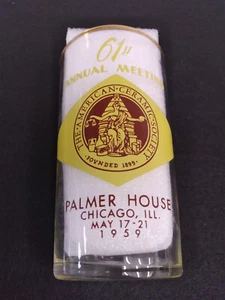 VINTAGE THE AMERICAN CERAMIC SOCIETY GLASS 1959 Palmer House Chicago RARE - Picture 1 of 13