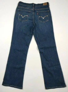 Levi's 512 Bootcut Denim Damenjeans Größe 10 M Boot Strauss Nieten Taschen - Bild 1 von 6