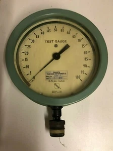 Tulsa Ashcroft Gauge 6" 1082AS 1/4" LC 100# bottom mount - Picture 1 of 5