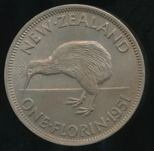 Nueva Zelanda, 1951 Florín, 2/-, George VI - Elección sin circular - Imagen 1 de 3
