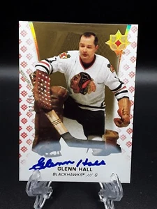 2020-21 UD Ultimate Collection Legend Gold /15 Glenn Hall Auto HOF Blackhawks - Picture 1 of 2