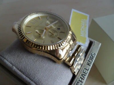 Michael Kors MK8281 Lexington Gold Tone Stainless Steel Chronograph Mens Watch - image 1 of 4