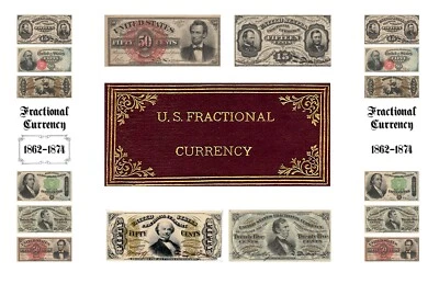 Fractional Currency Book of complete type set 8-1/2" X 5-1/2"  Flip Book - Image 1 of 4