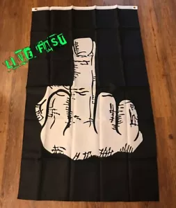 MITTELFINGER F You Flagge Wandteppich Stoff Poster 3x5 Outlaw Biker Mc Clubhouse - Bild 1 von 1