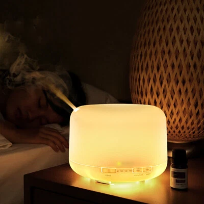  DIFFUSORE DI AROMI 500ML VAPORIZZATORI I CON TELECOMANDO LUCE NOTTURNA  - Immagine 1 di 4