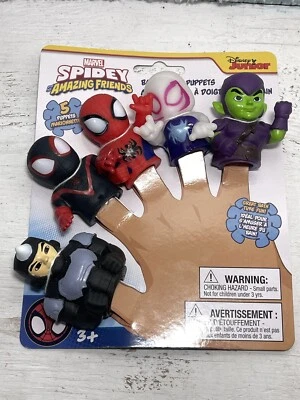 Marvel Spidey Amazing Friends - Juguetes de baño marionetas de dedo - 5 - Nuevo en paquete Foto 1 de 2