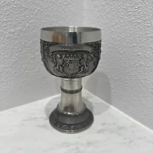 Cáliz de peltre copa de vino de estaño vintage alemán - Imagen 1 de 7