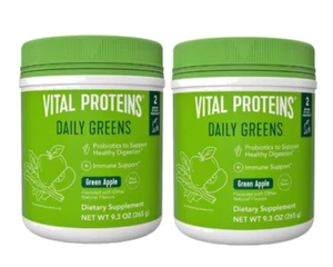 Vital Proteins Daily Greens - Sabor manzana verde (paquete de dos) 9,3 oz/contenedor - Imagen 1 de 7