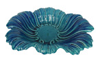 Vintage Haeger large teal blue flower dish 3017-K