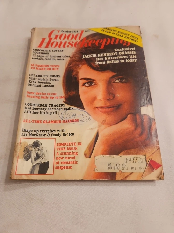 Vintage 1978 October, Good Housekeeping Magazine, Jackie Kennedy Onassis  - Image 1 of 3