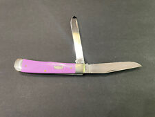 CASE XX USA ICHTHUS SYNTHETIC DELRIN LILAC FULL SZ TRAPPER POCKET KNIFE 4254 SS